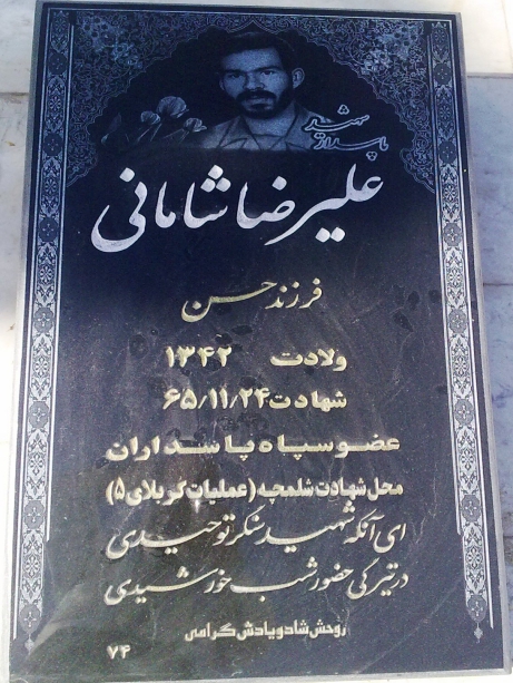 مزار شهید علیرضا شامانی