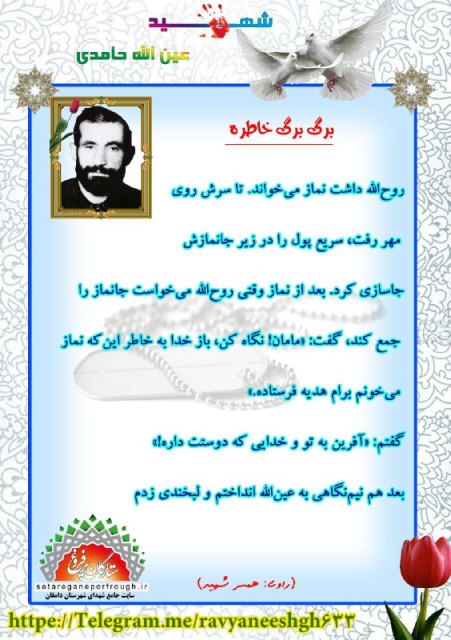 خاطرات شهید عین الله حامدی