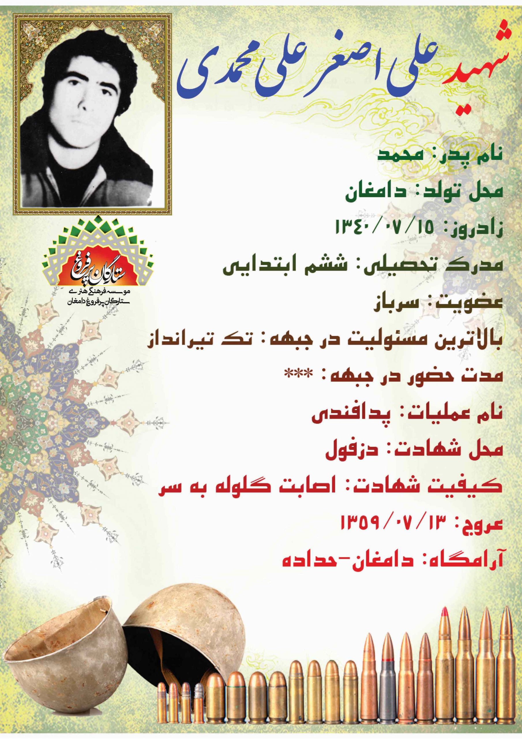 علی محمدی علی اصغر -شناسنامه 