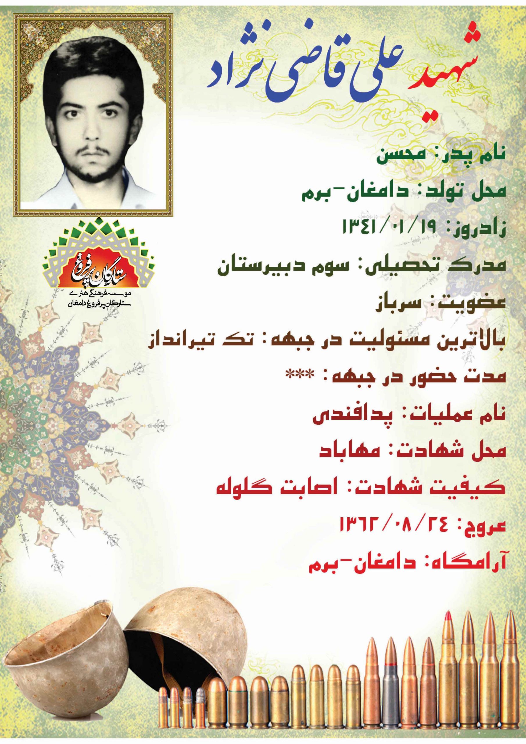 قاضی نژاد علی -شناسنامه 