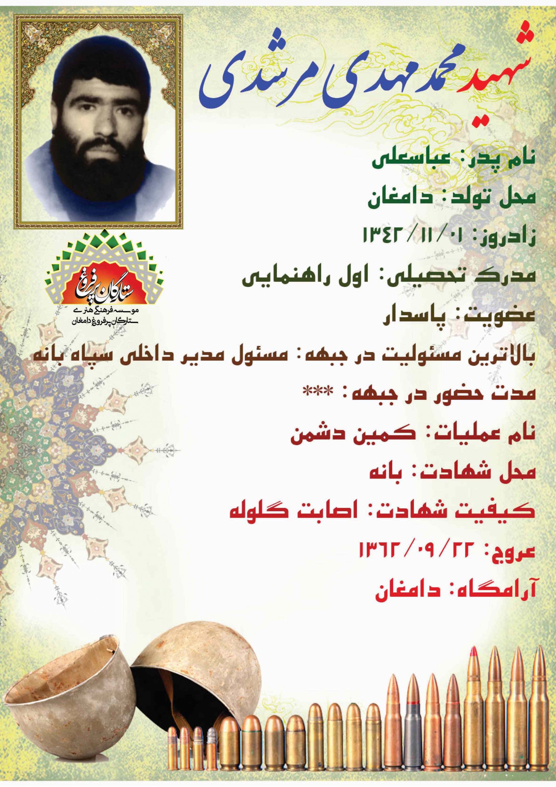 مرشدی محمدمهدی -شناسنامه