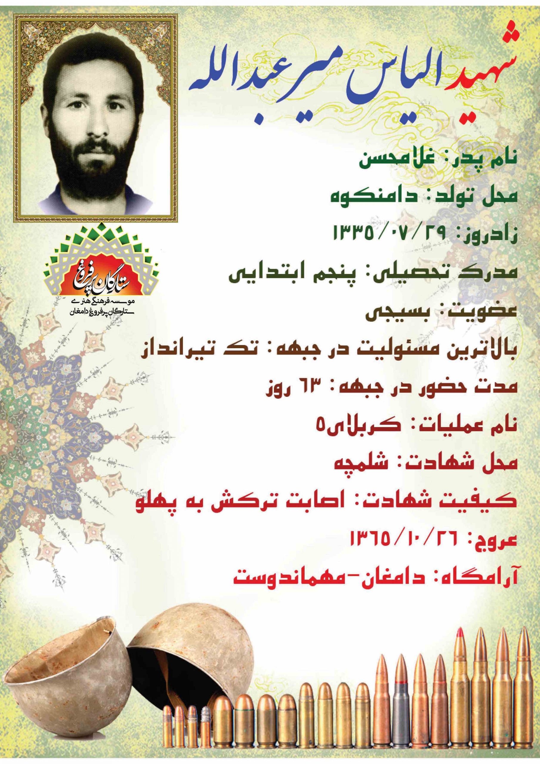 میرعبدالله الیاس/شناسنامه
