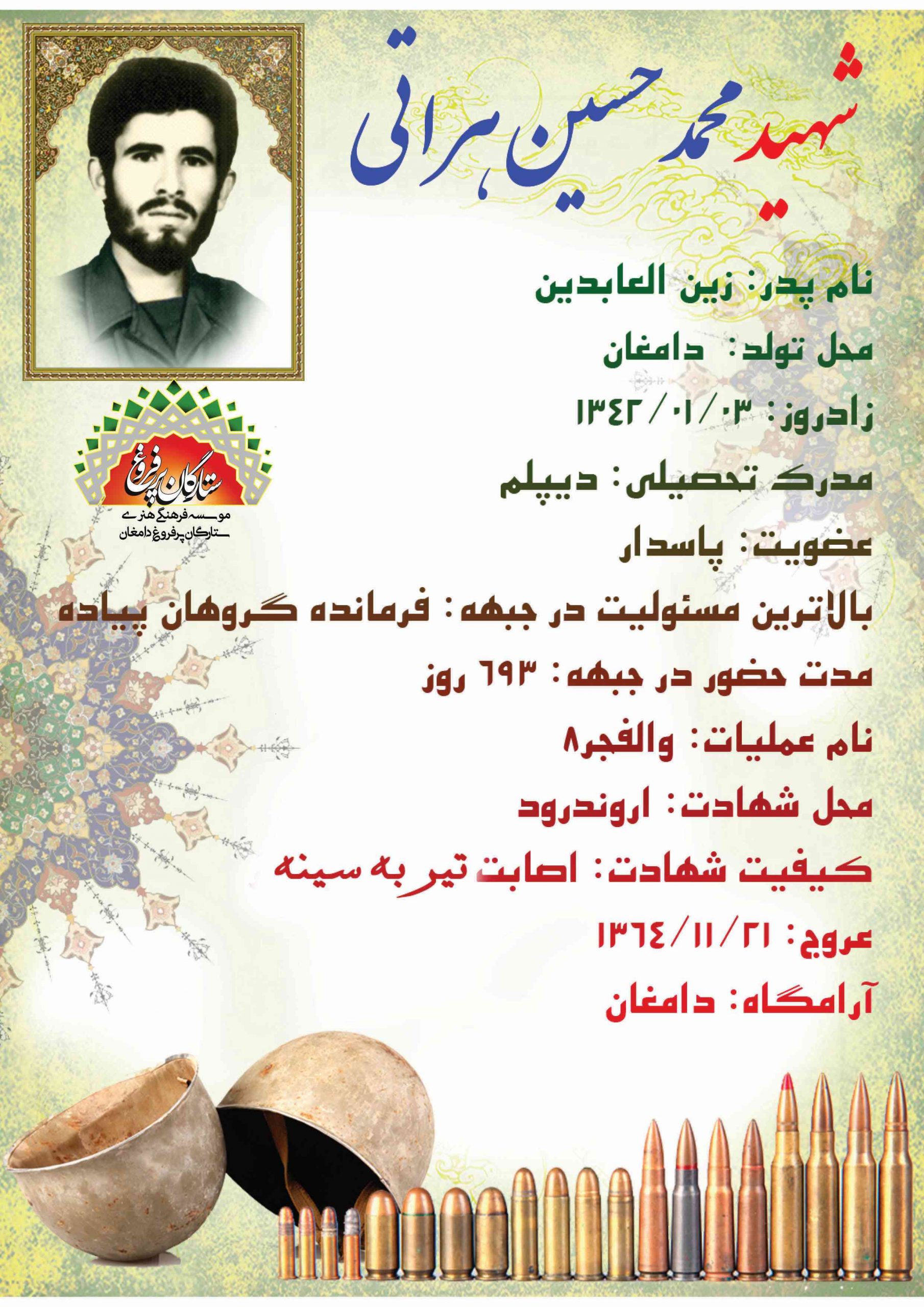 هراتی محمدحسین -شناسنامه