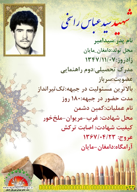 شناسنامه شهید سید عباس راسخی3