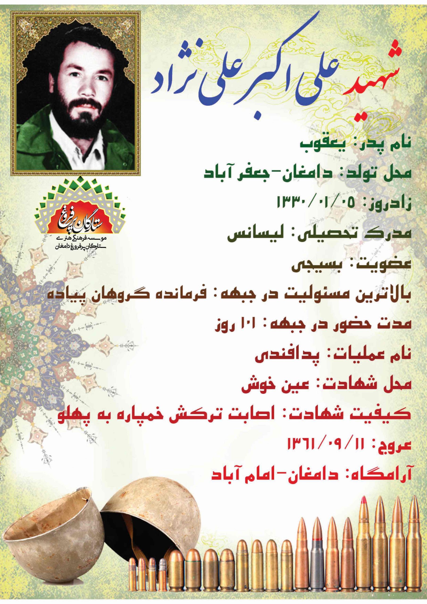 <br /><span style= علی نژاد علی اکبر -شناسنامه