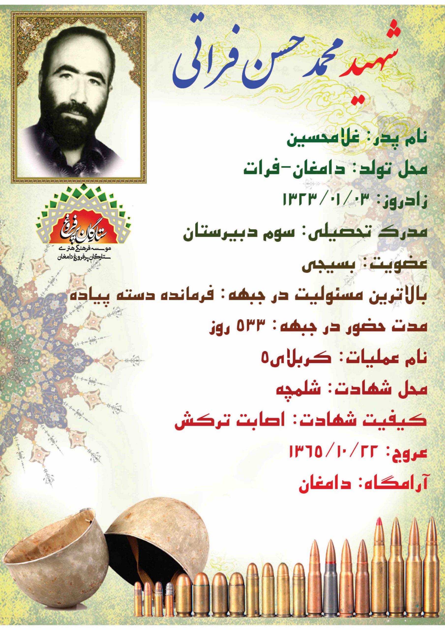 فراتی محمدحسن -شناسنامه 