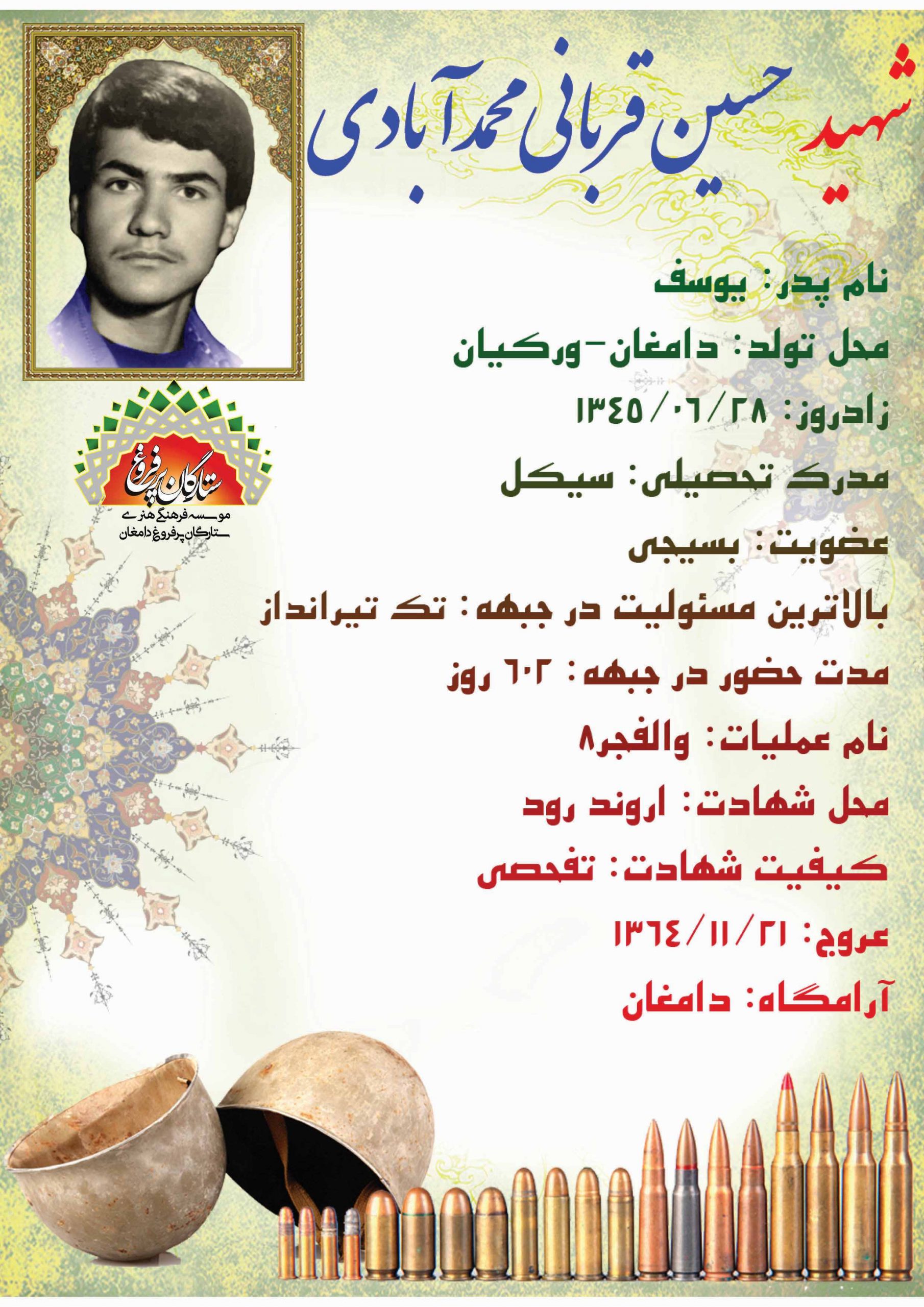 قربانی محمدآبادی حسین شناسنامه